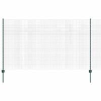 Ogrodzenie z słupkami Zielony 1.4 x 25 m Stal