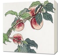 Obraz 50x50cm Gąsienica na Drzewie Morimoto Toko Japoński Vintage do Salonu