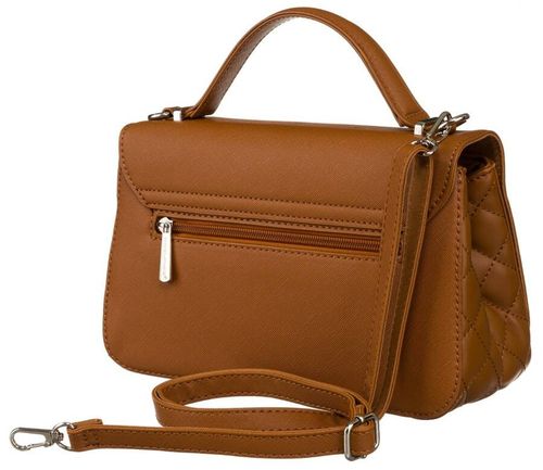karmelowa torebka damska crossbody ze srebrnymi okuciami - david jones na Arena.pl
