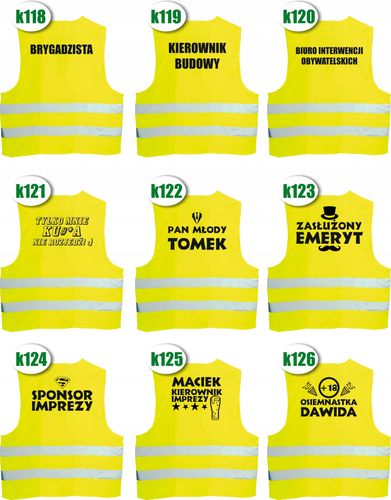 KAMIZELKA ODBLASKOWA z nadrukiem GOŚĆ VISITOR na Arena.pl