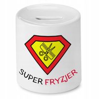 Skarbonka Fryzjerki Fryzjera Super Fryzjer Prezent Z Nadrukiem Ze Zdjęciem
