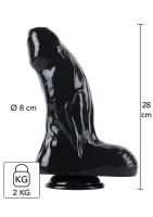 hidden desire extreme dong xtra thick 28 cm - model xxl, szeroka podstawa
