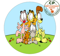 Opłatek na tort Garfield