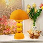 Lampa stołowa LED żółta przyciemniana, USB, 3 tryby jasności, lampka nocna