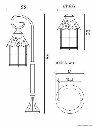 Lampa stojąca latarnia Toledo K 5002/3/R Suma zdjęcie 6