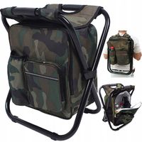 KRZESŁO WĘDKARSKIE TURYSTYCZNE 3w1 SKŁADANE PLECAK TORBA TERMICZNA