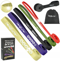 ZESTAW 5 GUMY DO ĆWICZEŃ POWER BAND GUMA MOCNA TAŚMA OPOROWA FITNESS JAKOŚĆ