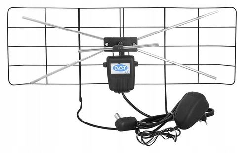 POLSKA MOCNA ANTENA TV POKOJOWA DVB-T + 69 dB na Arena.pl