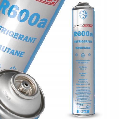 Czynnik chłodniczy klimatyzacji lodówki R600a 1000ml 420g + x 3 na Arena.pl