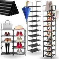 Szafka regał 33x33x173 składany na obuwie buty stojak metalowa rama