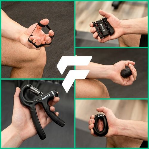 Ściskacz do Rąk Zestaw do Treningu Dłoni 5 Elementów Mocne Trwałe DrFit na Arena.pl
