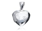 SREBRNY OTWIERANY SEKRETNIK PUZDERKO SERCE WZOREK