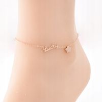 Bransoletka na NOGĘ KOSTKĘ Rose Gold LUCKY