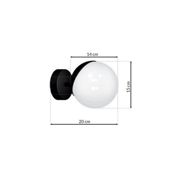 Kinkiet SFERA BLACK 1xE14 zdjęcie 7