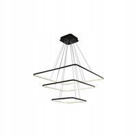 Lampa Sufitowa NIX Czarny 117W LED 80x100cm Lampa Wisząca Do Salonu do Domu