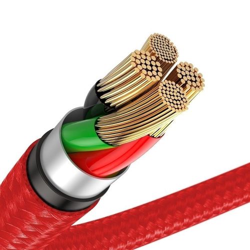 Kabel Lightning z diodą LED Baseus Horizontal 1m 2.4A (czerwony) na Arena.pl
