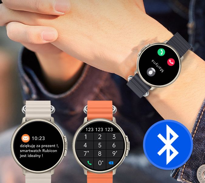 SMARTWATCH UNISEX Rubicon RNCF15 - BLUETOOTH CALL, ŁADOWANIE BEZPRZEWODOWE (sr057b) zdjęcie 2