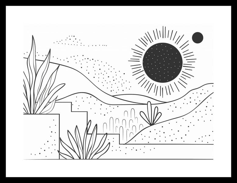 Plakat 35x25cm Linearny Pejzaż zdjęcie 3