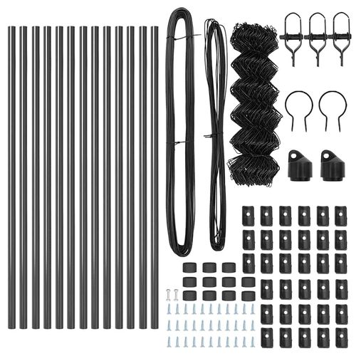 Ogrodzenie z ogniw ze słupkami Szary 0.8 x 25 m Stal na Arena.pl