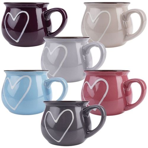 Kubki ceramiczne 320 ml 6 szt. na Arena.pl