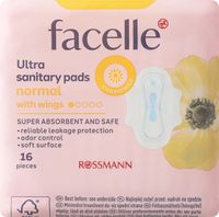 FACELLE PODPASKI HIGIENICZNE ZE SKRZYDEŁKAMI RUMIANKOWE ULTRA NORMAL 16 SZT