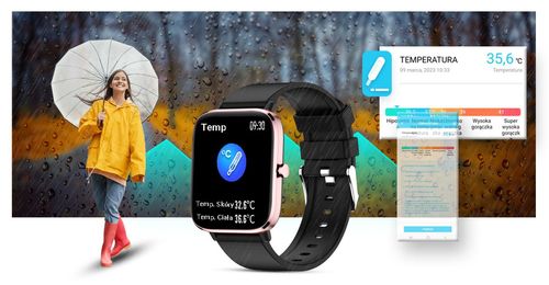 Smartwatch Giewont Dynamic SmartCall GW230-3 - Rose Gold/Black Effect na Arena.pl