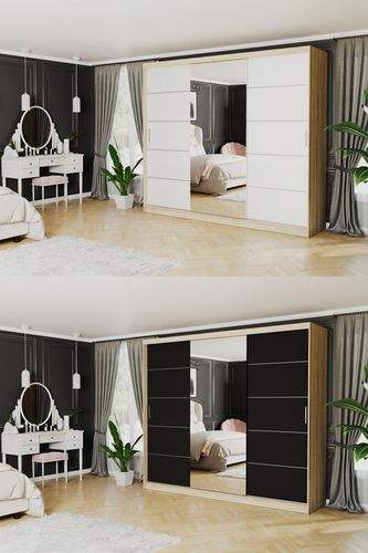 Szafa przesuwna Norvio I 250 cm z lustrem na Arena.pl