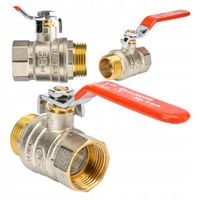 ZAWÓR KULOWY KUREK Ø 1'' CAL WZ DN25 DŁAWIK RĄCZKA MOSIĘŻNY SOLIDNY