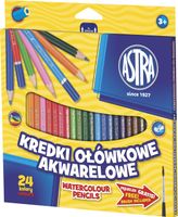 kredki ołówkowe akwarelowe 24kol astra 0474