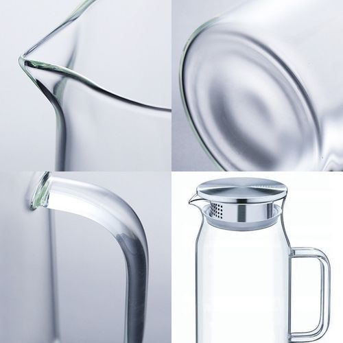 DZBANEK SZKLANY 1,5 L Z POKRYWKĄ SITKIEM ŻAROODPORNY DO HERBATY KAWY NAPOJE na Arena.pl
