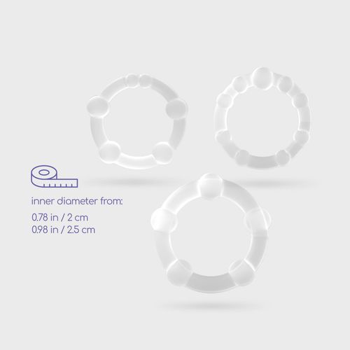 triple bead cockring set clear crushious na Arena.pl