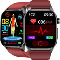 SMARTWATCH ZEGAREK DAMSKI EKG GLUKOZA CIŚNIENIE TEMPERATURA ROZMOWY MENU PL