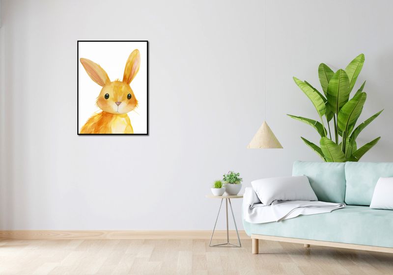 Plakat 60x80cm Słodki Zajączek zdjęcie 4
