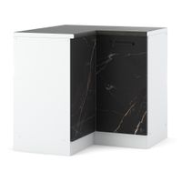 Szafka Kuchenna Stojąca Narożna Z Blatem 90cm Blande Biały San Sebastian