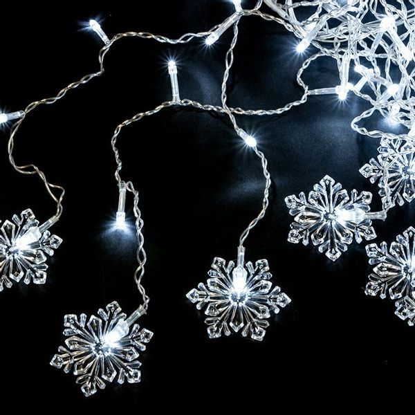 ND32_E15A E15A SOPLE LAMPKI ŚNIEŻYNKI WHITE 100LED zdjęcie 1