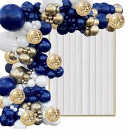 Zestaw Balonów Granatowe Złote Konfetti Na Łuk Girlanda Imprezowa