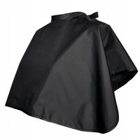 Peleryna fryzjerska KRÓTKA do modelowania CZARNA pelerynka do makijażu