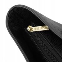 BETLEWSKI klasyczna torebka damska shopper na ramię czarna skórzana uchwyt