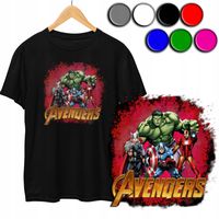 KOSZULKA DZIECIĘCA T-SHIRT Z NADRUKIEM - AVENGERS MARVEL KOLORY - L 146-152