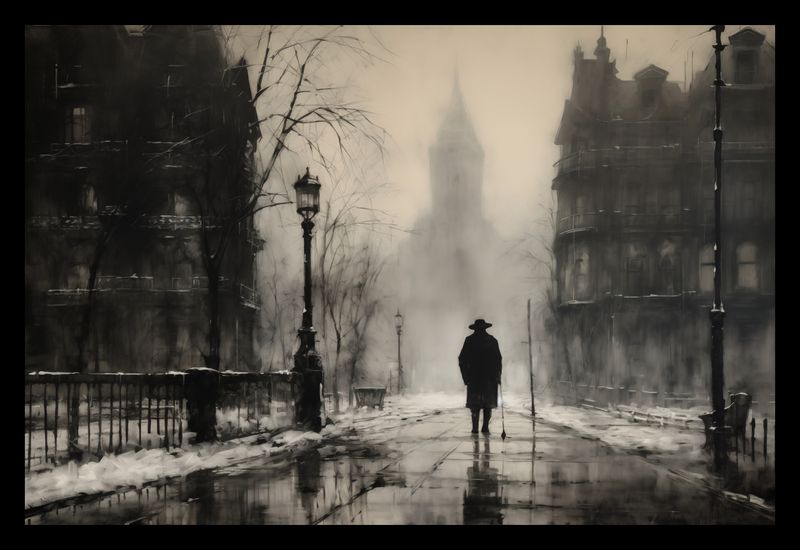 Plakat 30x20cm Mgła nad Londynem zdjęcie 2