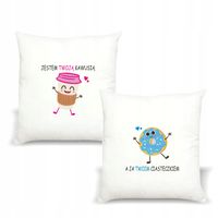 Poduszka z nadrukiem PREZENT JESTEM TWOJĄ KAWUSIĄ