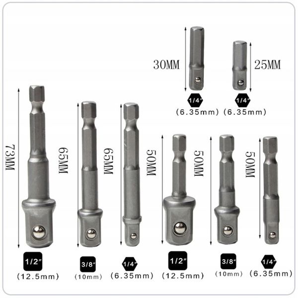 REDUKCJE ADAPTERY DO WKRĘTARKI NASADKI 1/4 3/8 1/2 PRZEJŚCIÓWKI SERWISOWE zdjęcie 2