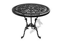 STÓŁ OGRODOWY ŻELIWNY Ø 75 CM MEBLE OGRODOWE NA TARAS PATIO BALKON ELEGANCKIE RETRO
