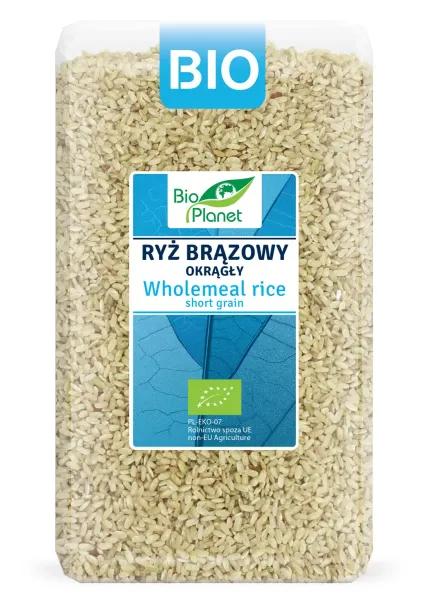 RyŻ BrĄzowy OkrĄgŁy BIO 1 kg - BIO Planet zdjęcie 1