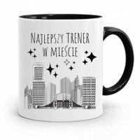 Dla Trenera Trenerki Kubek Czarny Najlepszy Trener Z Nadrukiem Ze Zdjęciem