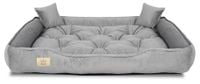 legowisko dla psa kojec 130x105 cm welur szary