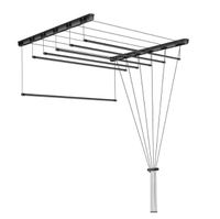 SUSZARKA SUFITOWA ŁAZIENKA BALKON 6PRĘTÓW 150CM CZARNA