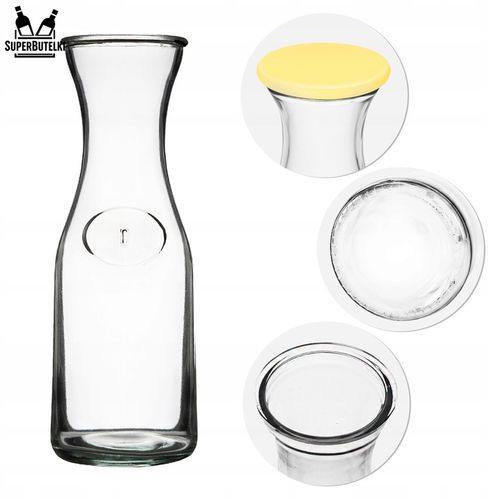 5x SZKLANA KARAFKA 1L DZBANEK NA WODĘ SOKI LEMONIADĘ NAPOJE DO WODY WINA na Arena.pl