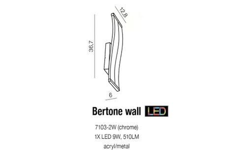 Kinkiet BERTONE 7103-2W Azzardo +LED na Arena.pl