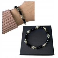 Bransoletka Turmalin i Jaspis Dalmatyński ochrona, równowaga lekkość serca